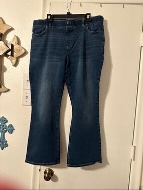 Betabrand Dark Blue Flare Jeans